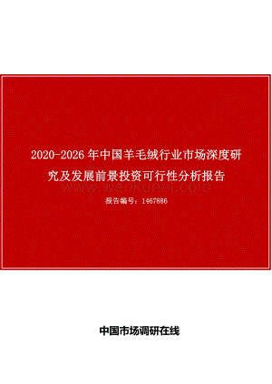 中国羊毛绒行业市场深度研究及发展前景投资可行性分析报告.docx