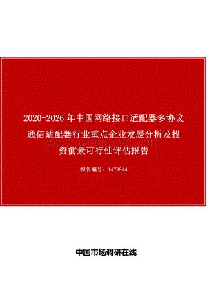 中国网络接口适配器多协议通信适配器行业重点企业发展分析及投资前景可行性评估报告.docx
