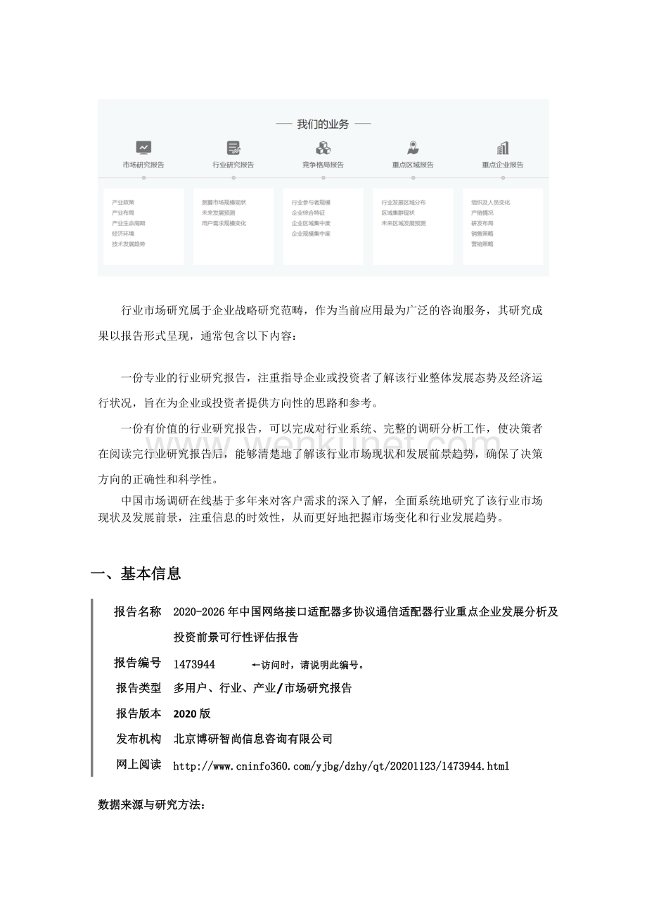 中国网络接口适配器多协议通信适配器行业重点企业发展分析及投资前景可行性评估报告.docx_第2页