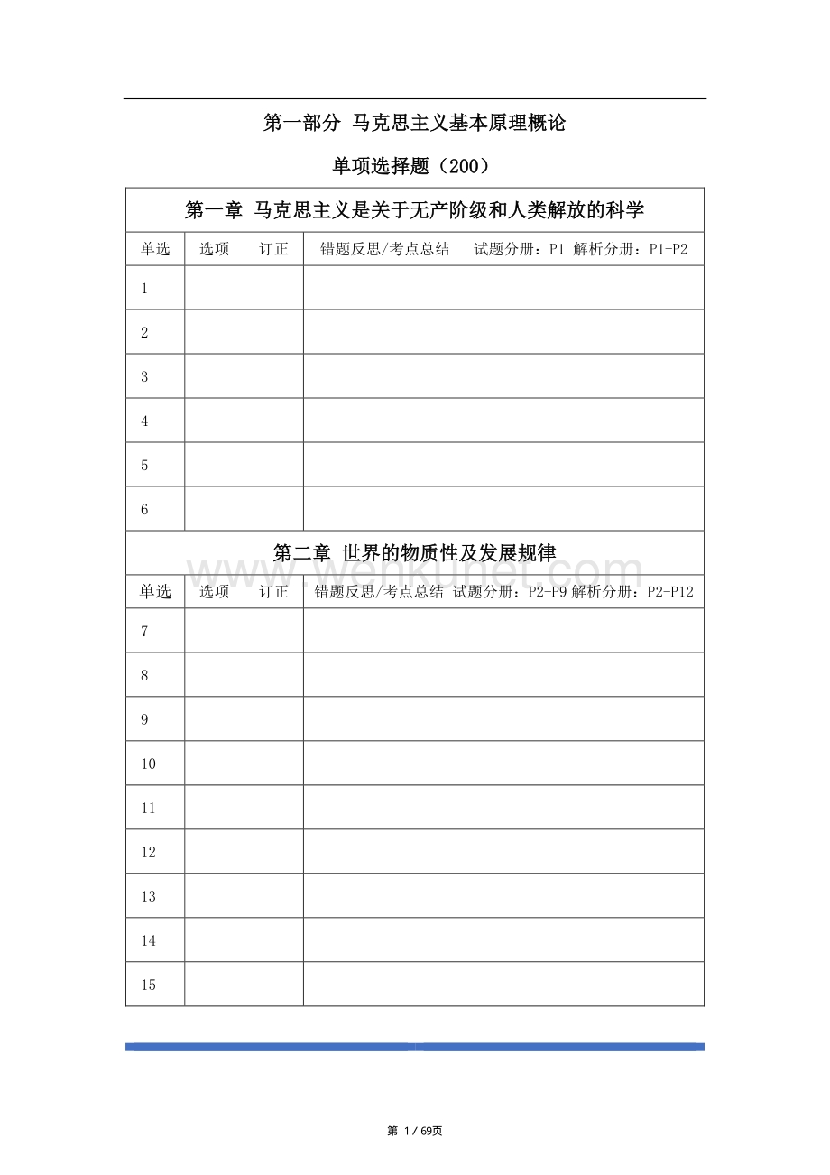 肖秀荣 考研政治1000题 刷题本.pdf_第1页