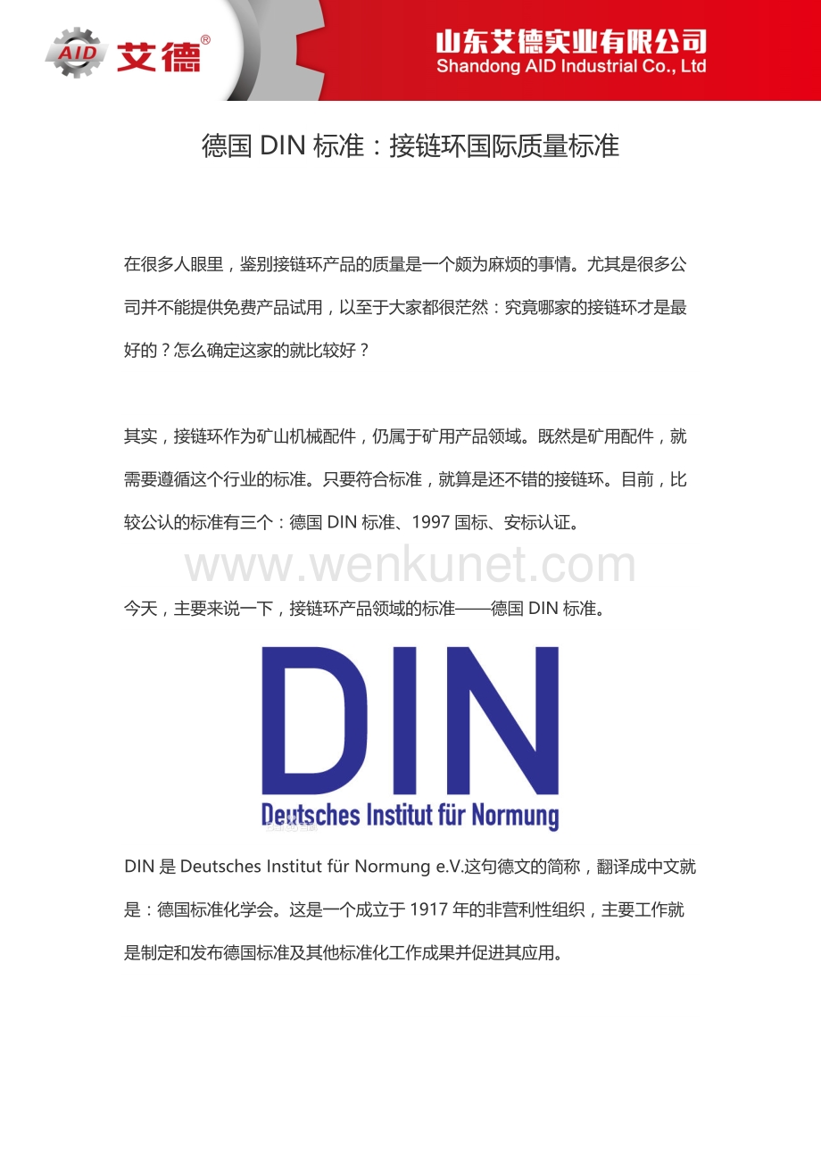 德国DIN标准：接链环国际质量标准.doc_第1页