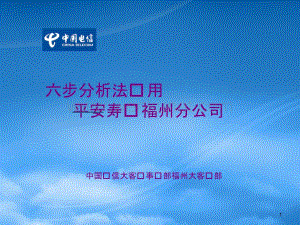 某咨询中国电信BPR项目—福州大客户六步分析法实例(1).pptx
