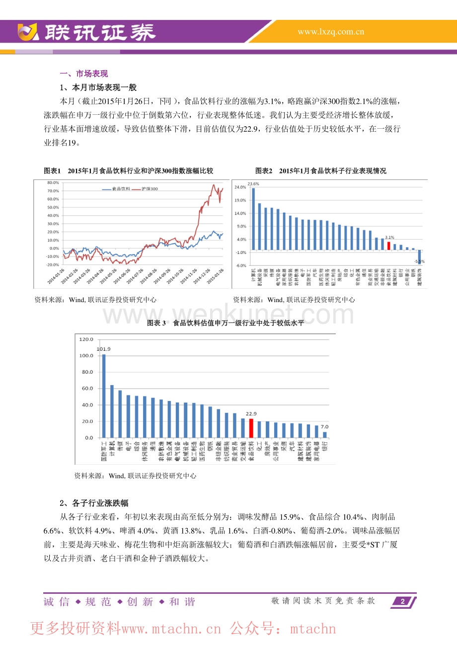 20150129-粤开证券-食品饮料行业2015年1月月报-继续看好国企改革和估值修复.pdf_第2页