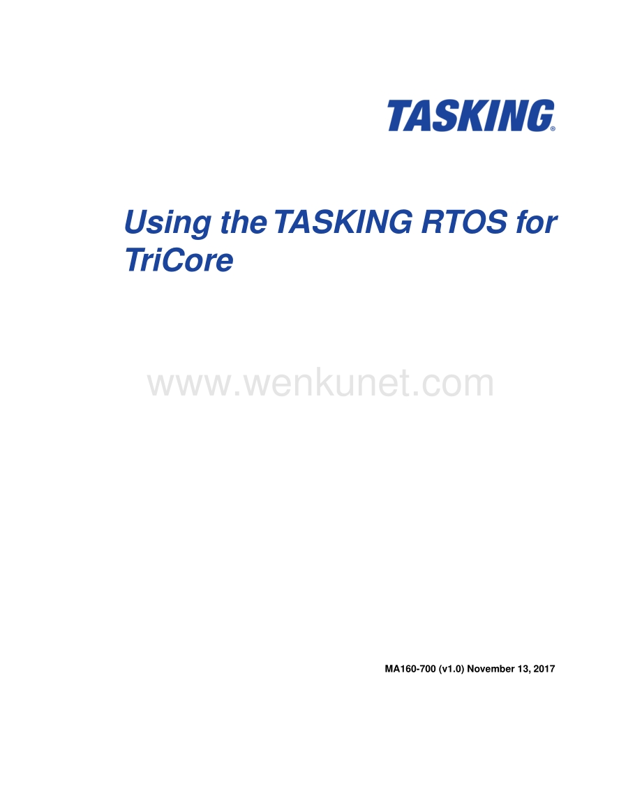 汽车编程-Using the TASKING RTOS for TriCore.pdf_第1页