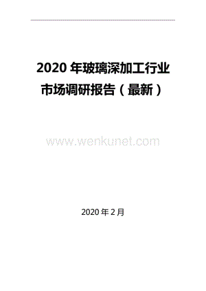 2020年玻璃深加工行业市场调研报告(最新).pdf