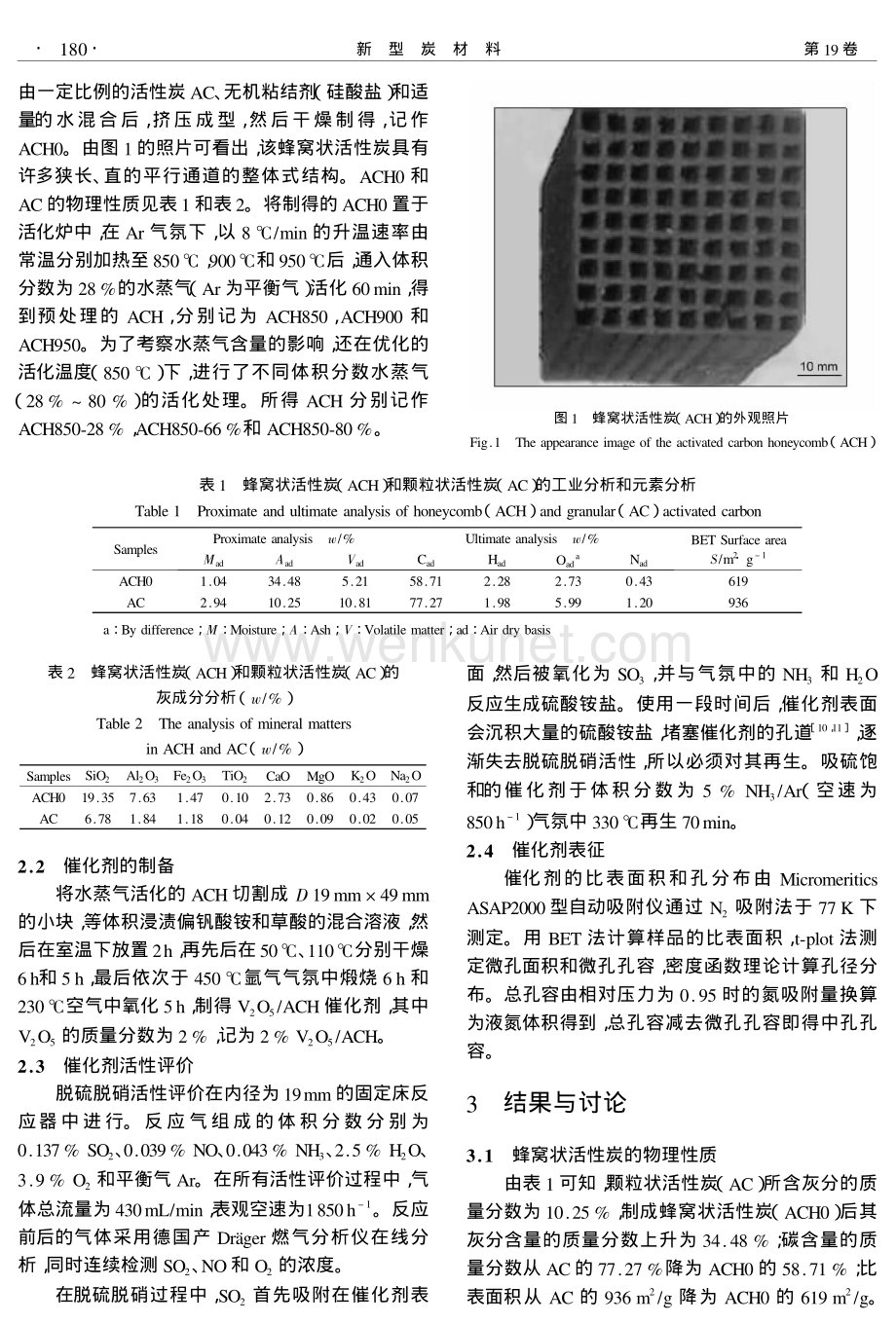 载体预处理对蜂窝状V2O5_ACH低温脱硫脱硝活性的影响.pdf_第2页