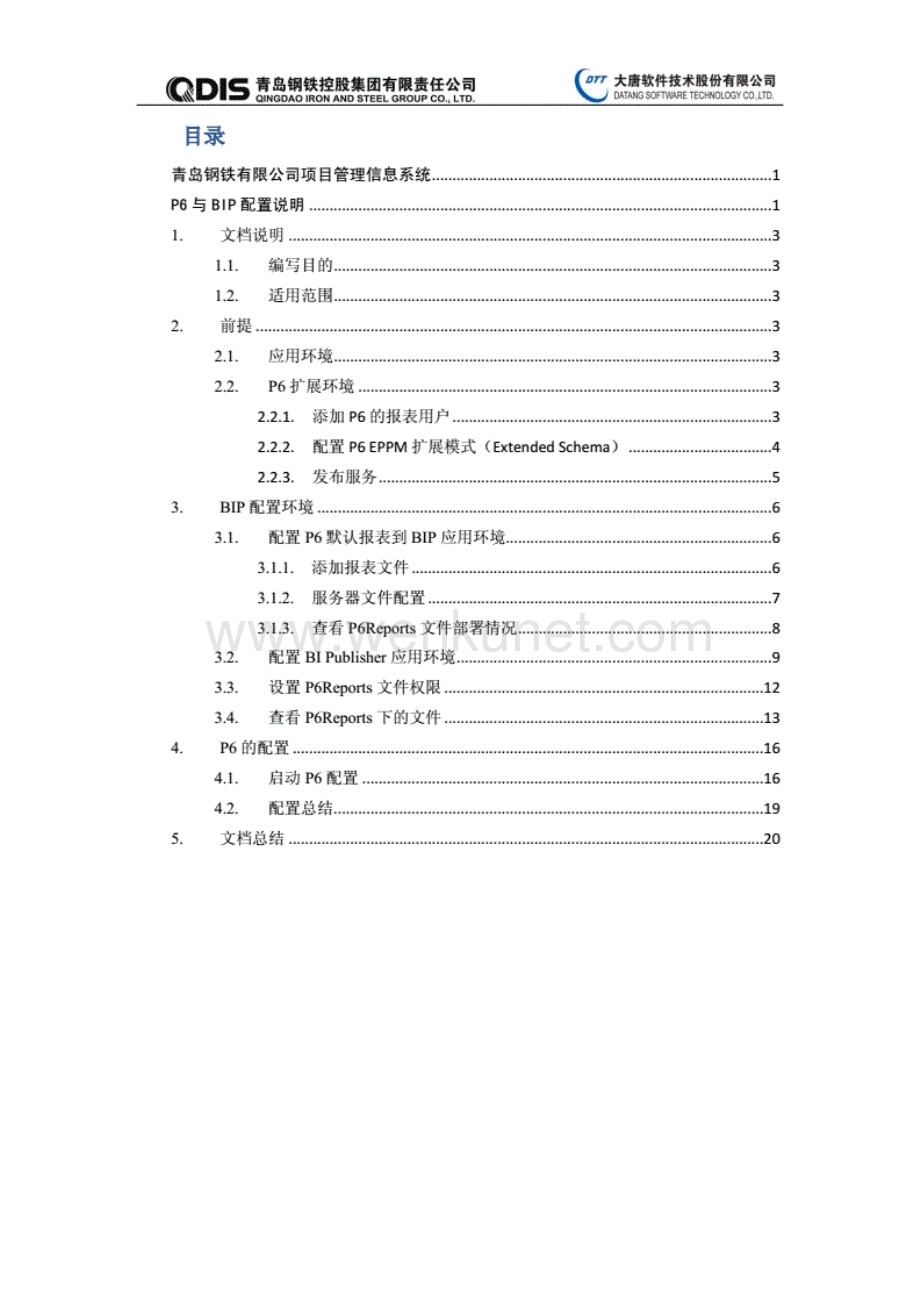 青岛钢铁有限公司项目管理系统项目_P6报表配置文档..pdf_第2页