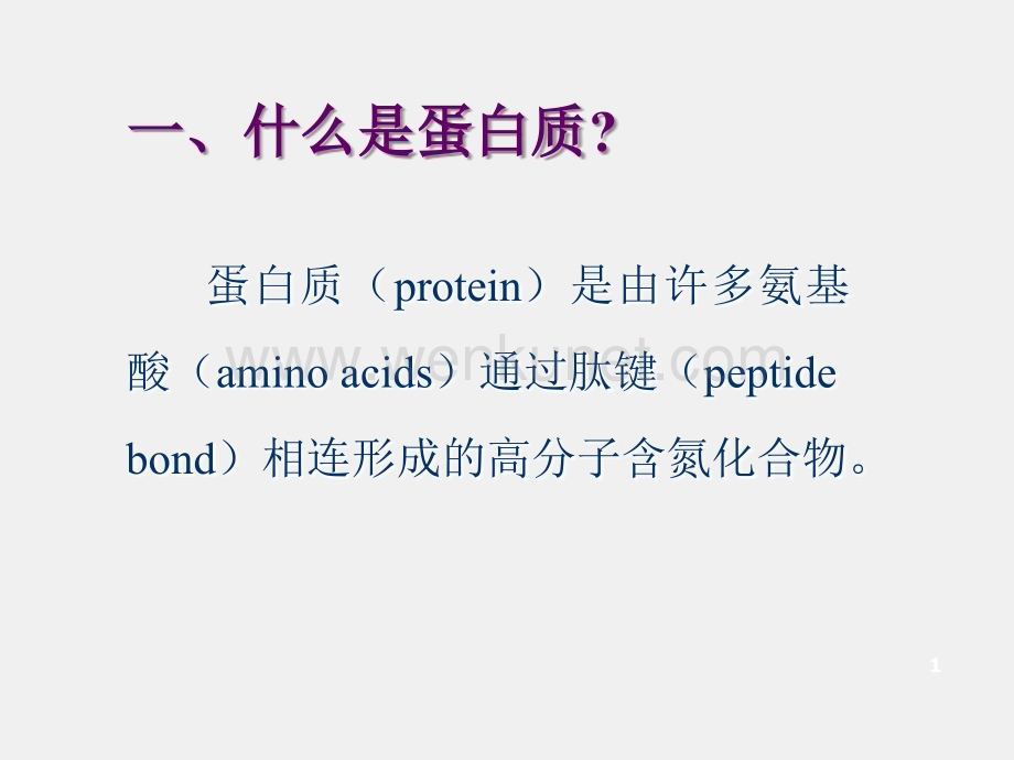 《医学生物化学》课件第1章-蛋白质的结构与功能.ppt_第1页