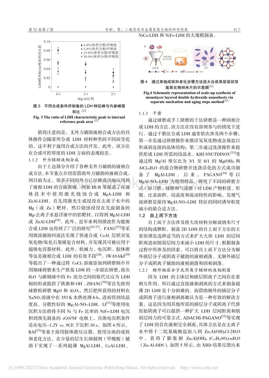二维层状双金属氢氧化物的研究进展_孙彬.pdf_第3页