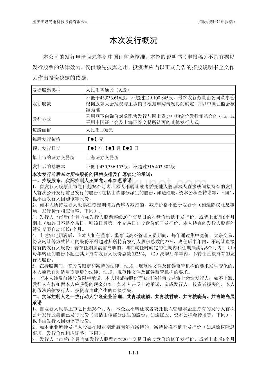 重庆宇隆光电科技股份有限公司招股说明书.pdf_第2页