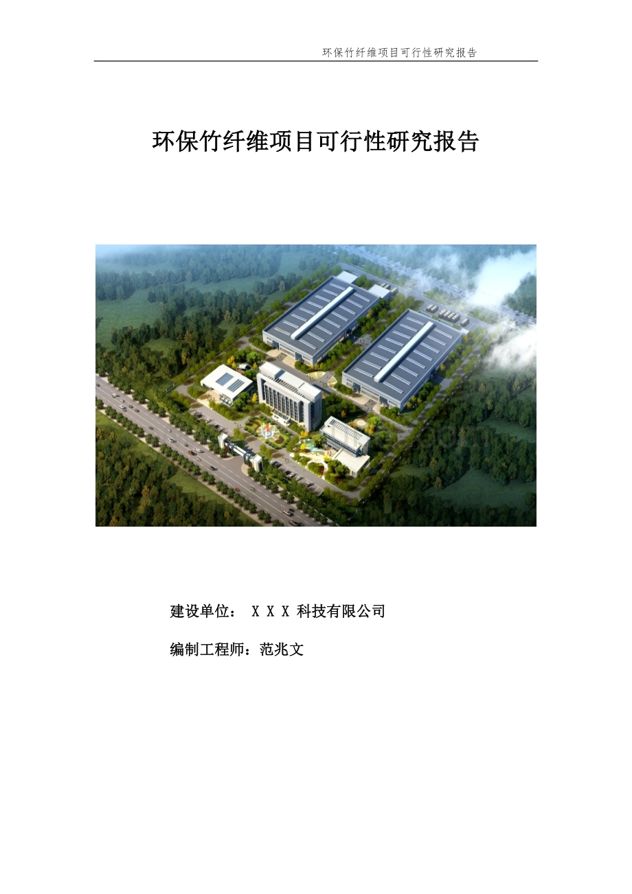 环保竹纤维项目可行性研究报告【申请备案】.doc_第1页
