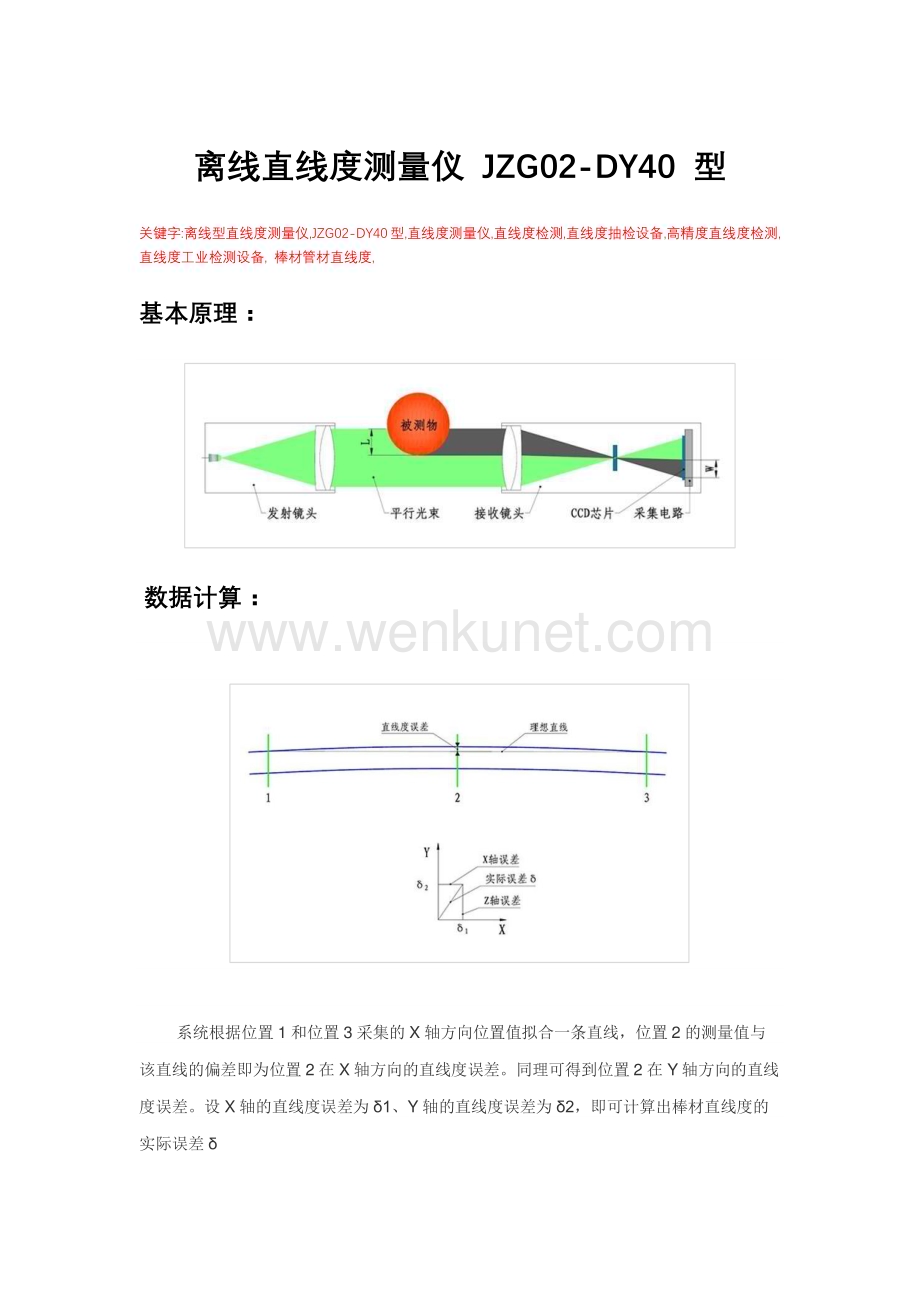 离线直线度测量仪 JZG02-DY40 型.pdf_第1页