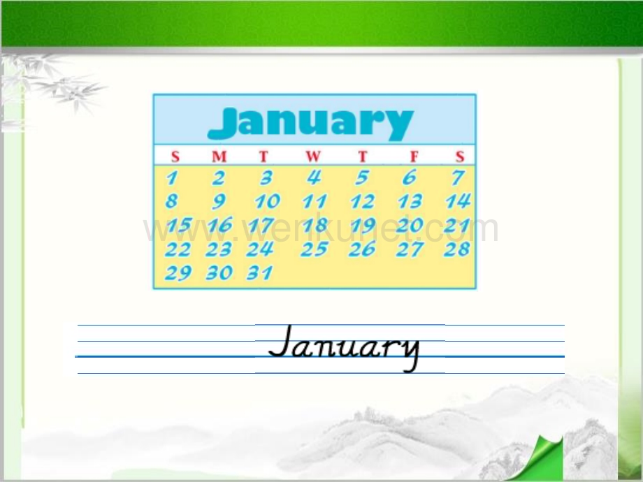 Unit 4 January is the first month Lesson 20 课件1.ppt_第3页