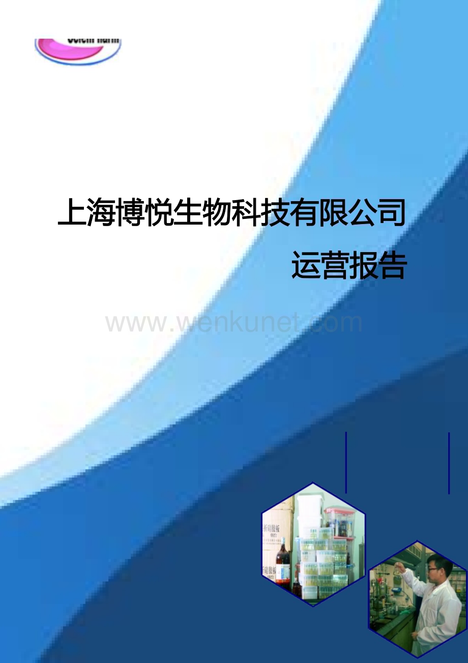 华东理工大学 上海博悦生物科技有限公司项目运营报告.docx_第1页