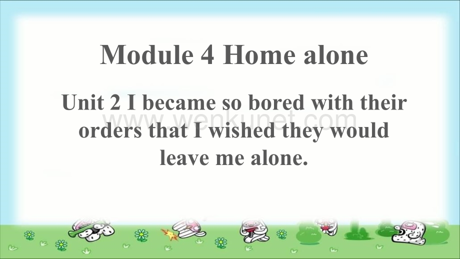 Module 4 Home aloneUnit 2 公开课教学PPT课件（外研版九上）.pptx_第1页