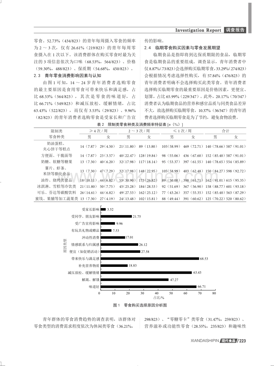 对广东省14-24岁青年学生零食认知与消费行为的调查研究.pdf_第3页