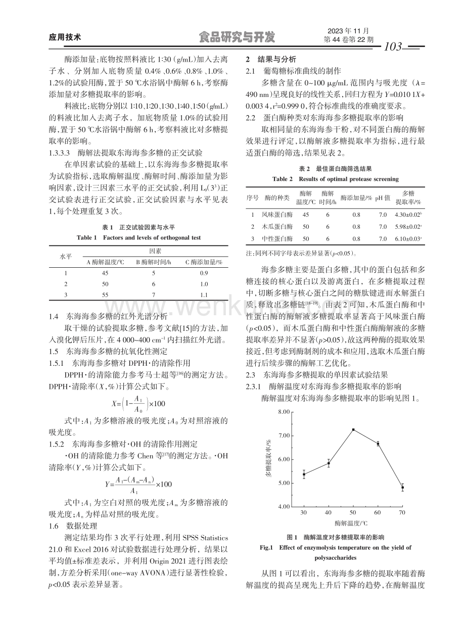 东海海参多糖酶解提取工艺优化及其抗氧化活性.pdf_第3页