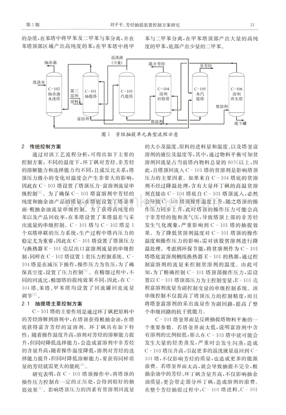 芳烃抽提装置控制方案研究.pdf_第2页