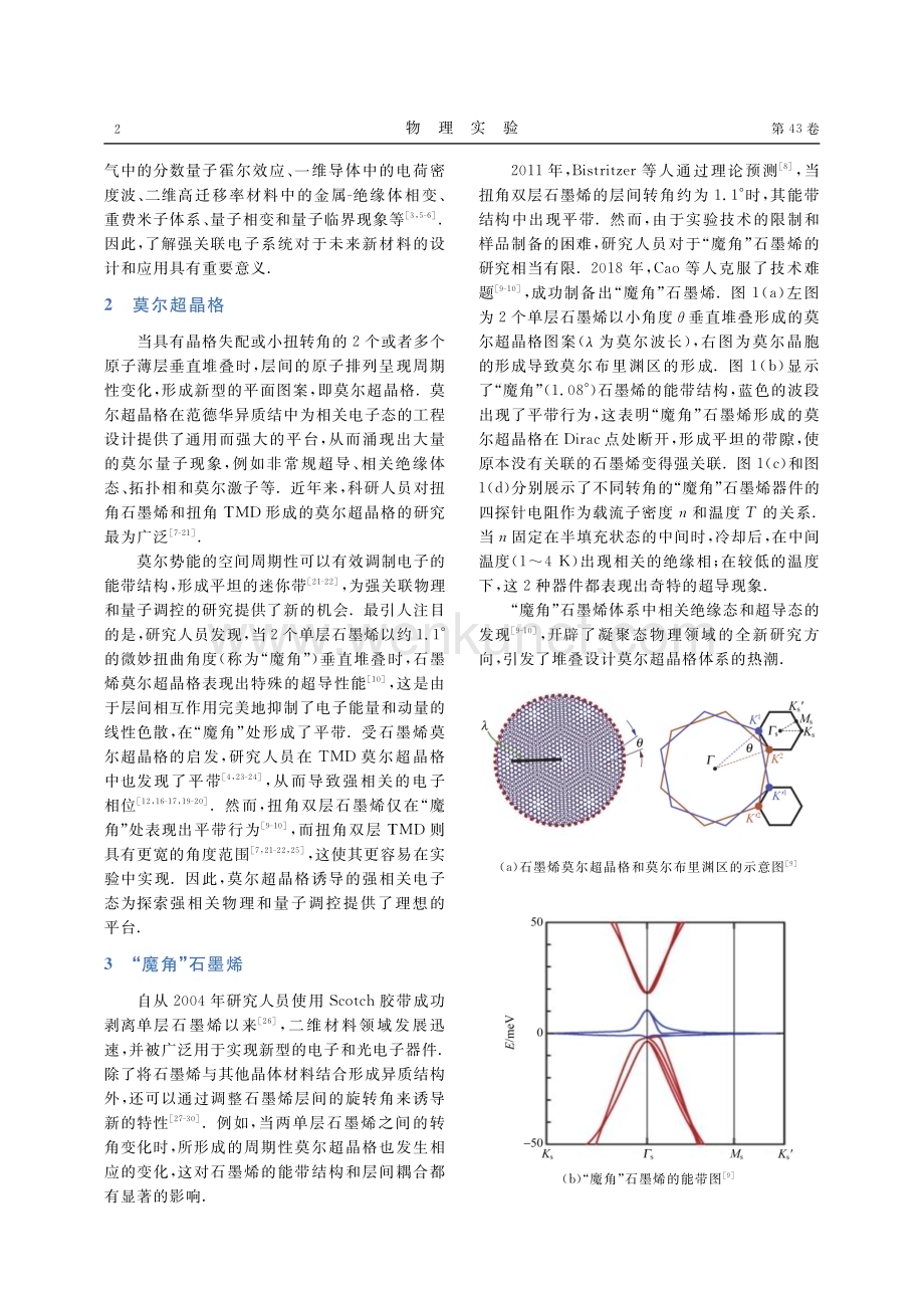 二维材料莫尔超晶格的量子调控.pdf_第2页