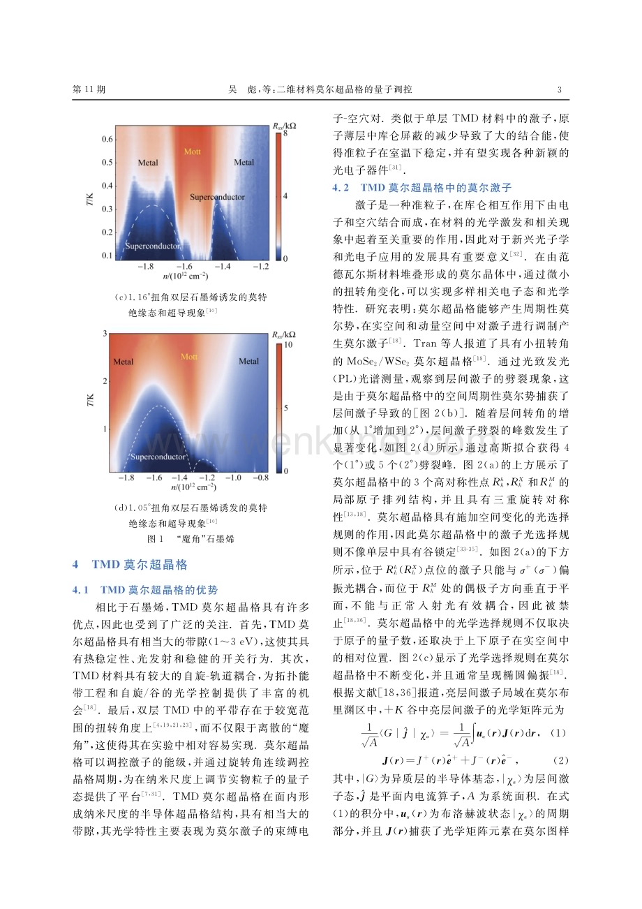 二维材料莫尔超晶格的量子调控.pdf_第3页