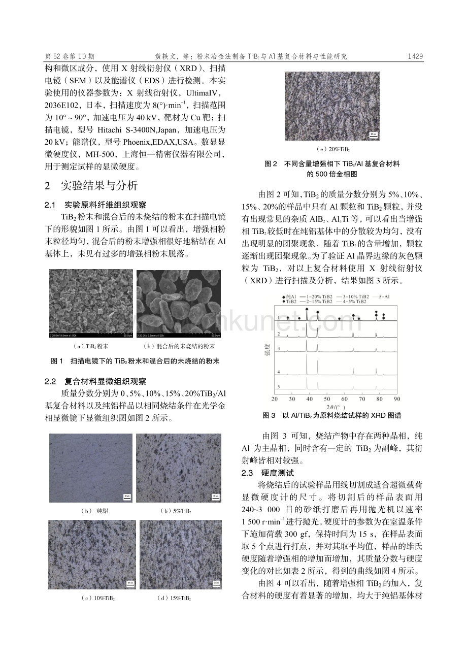 粉末冶金法制备TiB_%282%29与Al基复合材料与性能研究.pdf_第2页