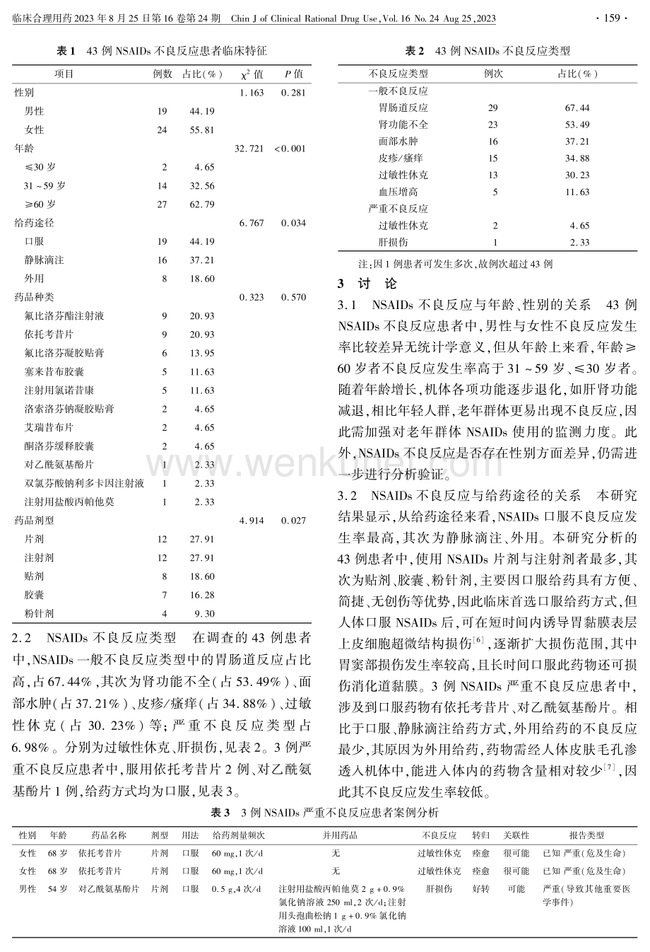 非甾体抗炎药不良反应报告43例分析.pdf_第2页