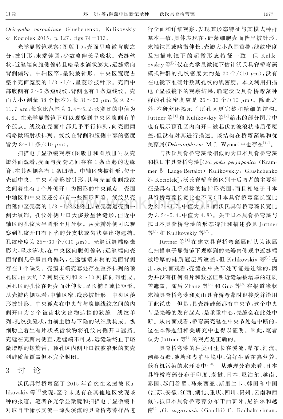 硅藻中国新记录种——沃氏具脊桥弯藻.pdf_第3页