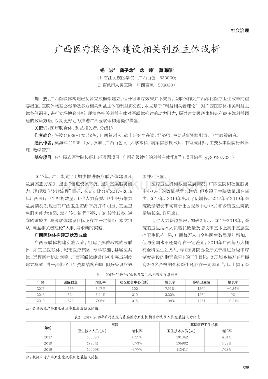 广西医疗联合体建设相关利益主体浅析.pdf_第1页